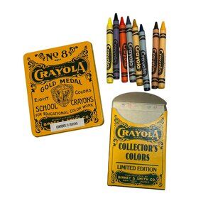 Crayola Collector’s Colors Gold Medal No. 8 Crayon Tin Limited Edition Crayons